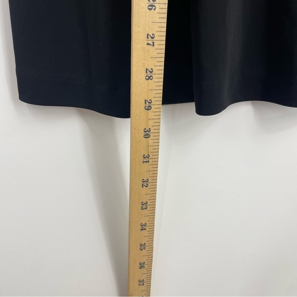 ANN TAYLOR Faux Wrap long sleeve Little Black midi Dress Sz 8 - Picture 4 of 8